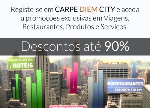 Carpe Diem City – Descontos e Ofertas até 90%